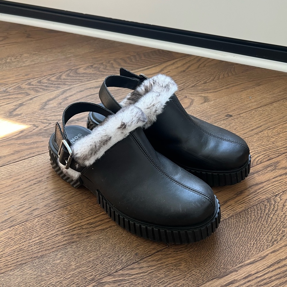Sorel Ona Ave Fur-Lined Mules View 2